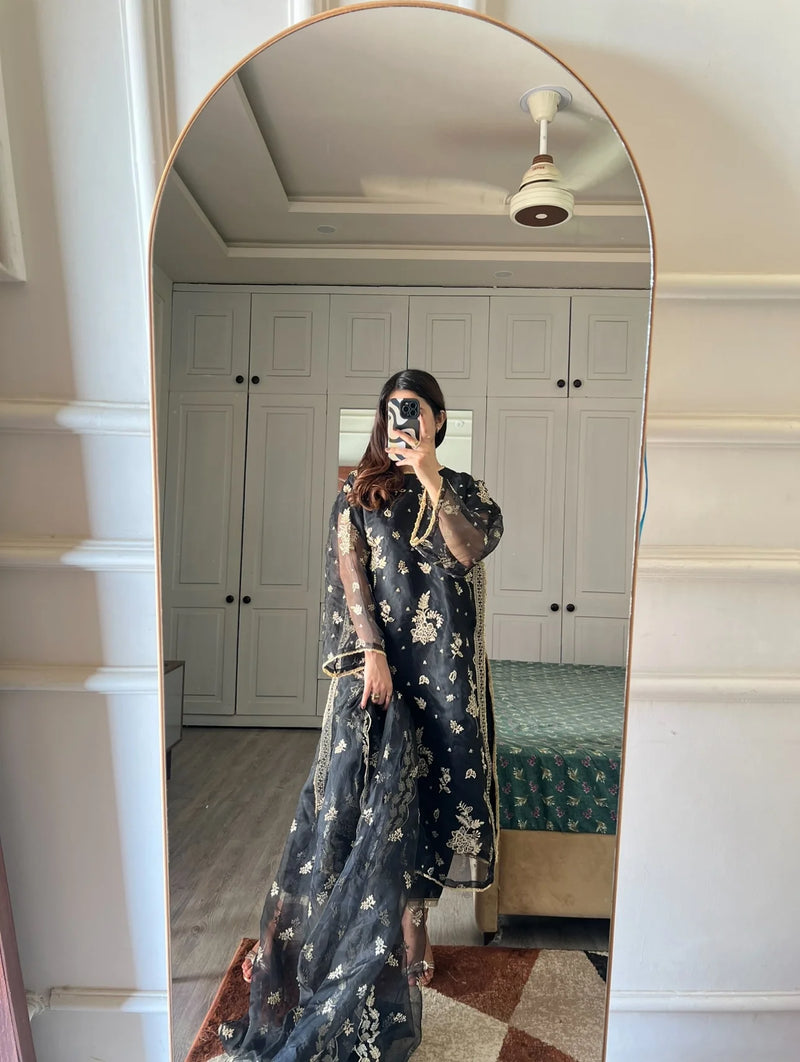 Black Bloom – 3PC Organza