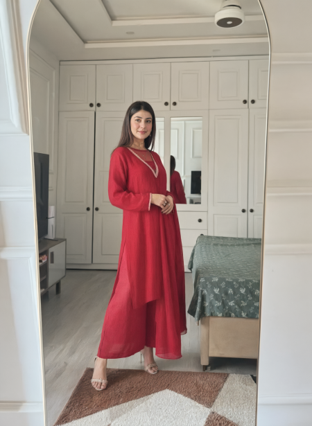 Gul-e-Lal – 3PC Pure Chiffon