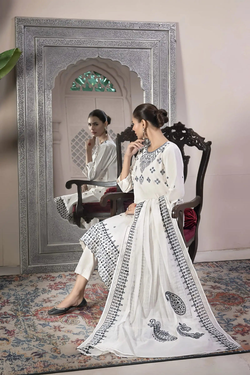 Zeenat 3-Piece Embroidered